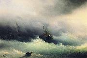 Ivan Aivazovsky Ships in a Storm Spain oil painting artist